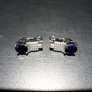 Natural Blue Sapphire Earrings c5